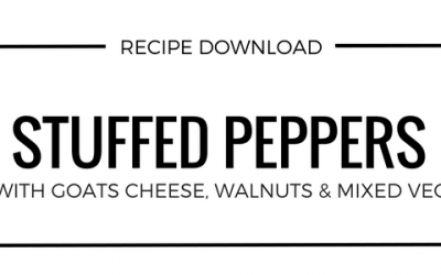 Peppers stuffed with Goats Cheese, Walnuts and Mixed Veg