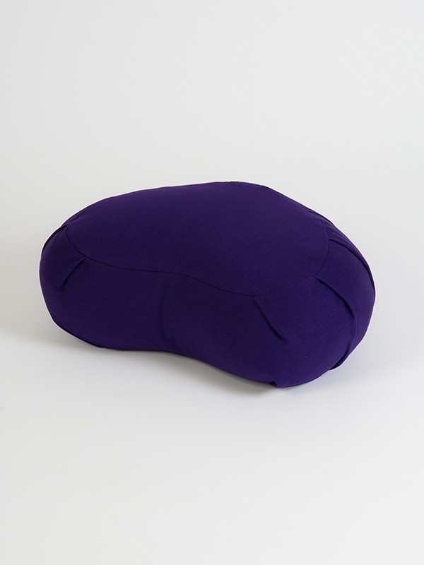 Yoga Studio European Organic Buckwheat Zafu Crescent Cushion | Purple