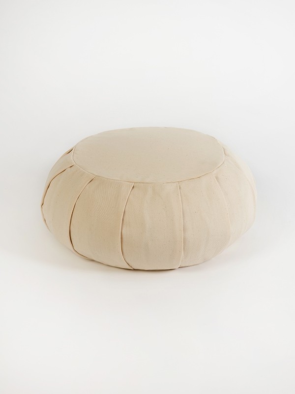 Yoga Studio European Organic Buckwheat Zafu Round Cushion | Ecru