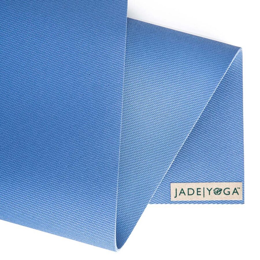 Jade Yoga Harmony 68 Inch Yoga Mat | Slate Blue - Detail