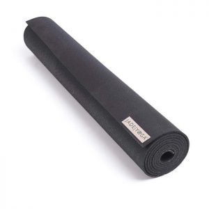 Jade Yoga Harmony 74 Inch Yoga Mat | Black - Rolled
