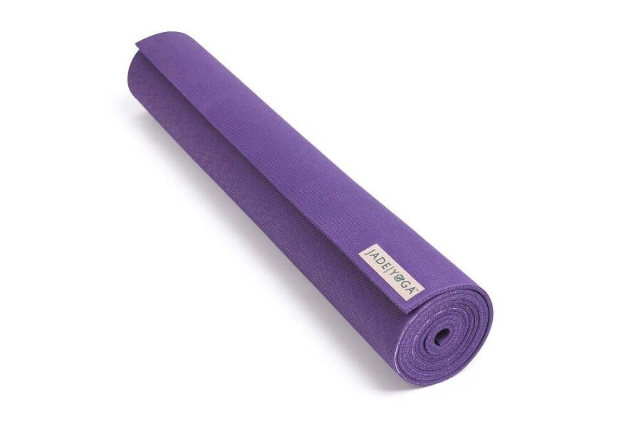 Jade Yoga Harmony 74 Inch Yoga Mat | Purple - Rolled