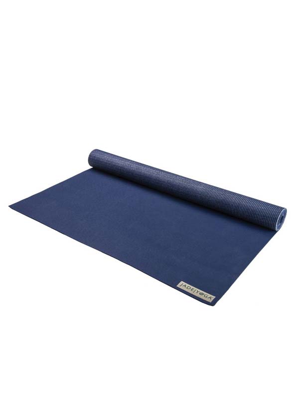 Jade Yoga Voyager Yoga Mat 1.6mm | Midnight Blue - Rolled