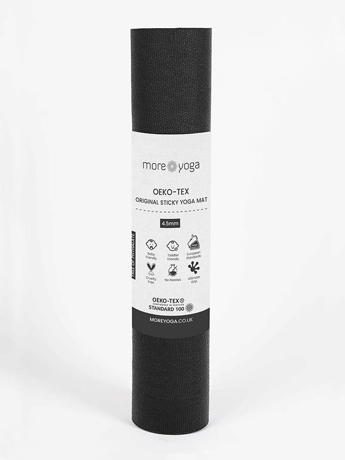 Oeko-Tex Original Sticky Long 4.5mm Yoga Mat - Onyx Black (4)