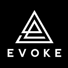 The logo of EVOKE. 