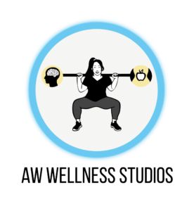 The logo of AW Wellness Studio.