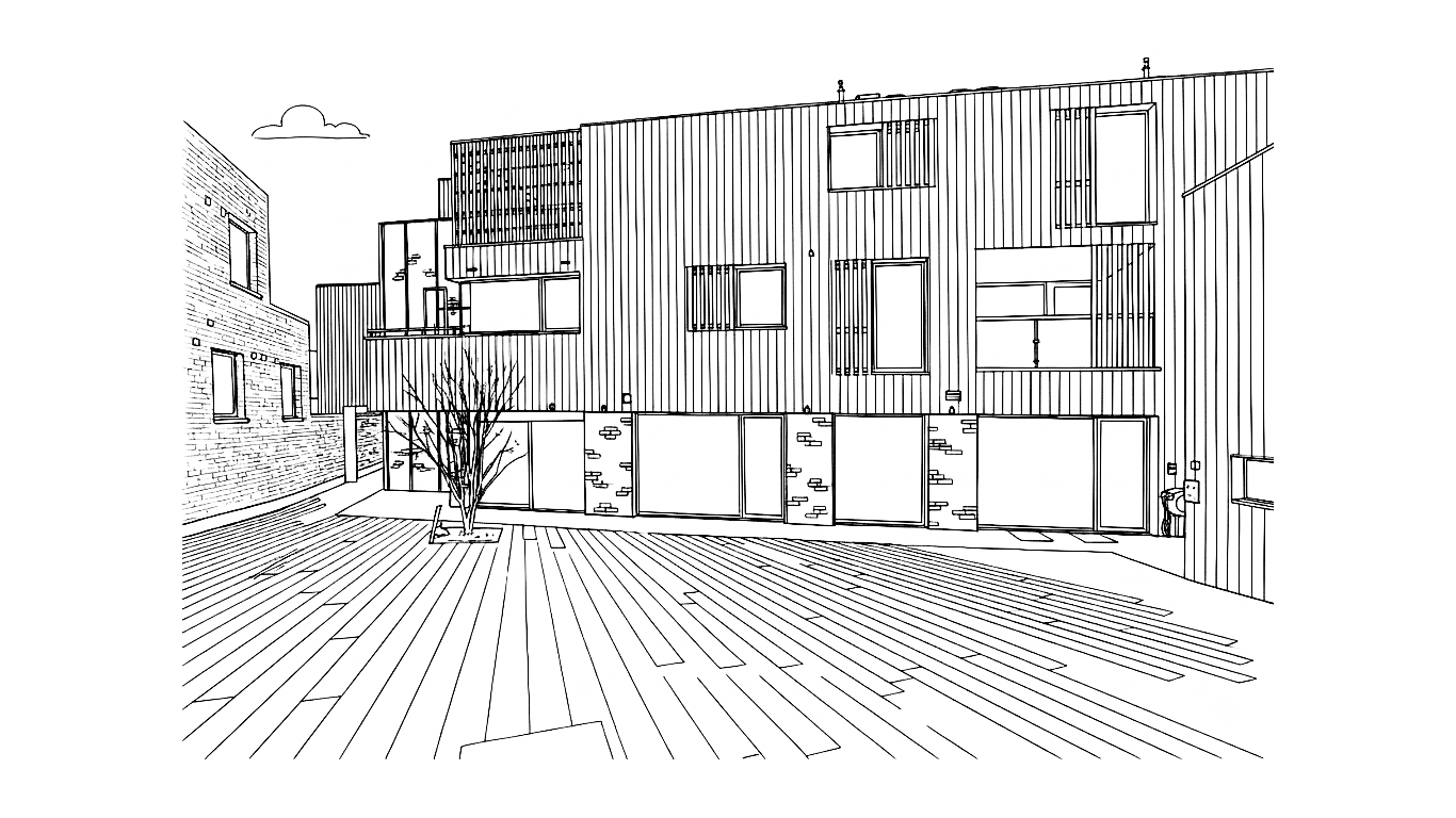 Illustration of the Kentish Town yoga studio